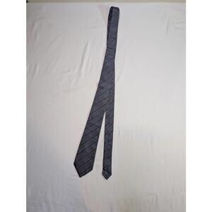 Men's Vintage Thai Silk 100% Hand Woven Burgundy and Dusty Blue Striped Tie